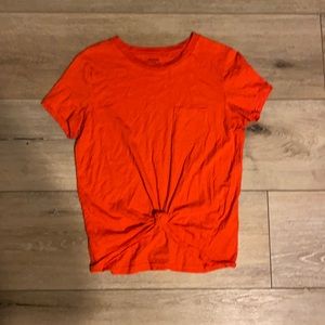 Madewell pocket tie front Tee Small